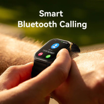 Imilab W02 Smart Watch 1.85-Inch Borderless Full Touch Screen Smart Bluetooth Calling 100+ Sports Modes Health Management Customizle Watch Face Ip68 Water Resistance - Black