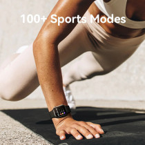 Imilab W02 Smart Watch 1.85-Inch Borderless Full Touch Screen Smart Bluetooth Calling 100+ Sports Modes Health Management Customizle Watch Face Ip68 Water Resistance - Black