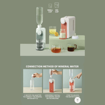 Jmey M2 Plus Portable Water Heater Dispenser With 16 Speed Temperature Control 3 Second Quick Heat 1.2L Water Tank For Home/Office/Outdoor - Green