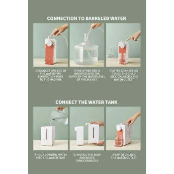 Jmey M2 Plus Portable Water Heater Dispenser With 16 Speed Temperature Control 3 Second Quick Heat 1.2L Water Tank For Home/Office/Outdoor - Green