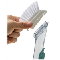 Jordan & Judy Ho341 Handheld Liquid Pot Brush Automatic Liquid Soap Sponge Clean & Descaling Oil Brush Cleaning Tool 44Ml Dishwashing Brush - White