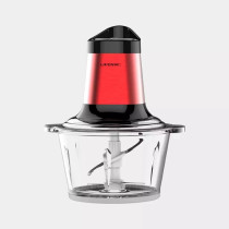 Liven Jrj-Gw300 Electric Meat Grinder Multifunctional Food Processor 2.5L Capacity Transparent Glass Pot Body 300W - Red
