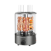 Liven Kl-J121 Electric Barbecue/Kebab Machine Automatic 360 Rotating Skewer Roast Griller Non-Stick Smokeless Bbq Knob Control 1100W Power - Grey