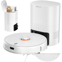 Lydsto R1 Smart Robot Vacuum Cleaner With Automatic Self Empty & Self Charging Vacuum Cleaner & Mop 2700Pa Strong Suction 6 Disposable Dust Bag- White