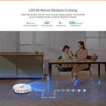 Lydsto R1 Smart Robot Vacuum Cleaner With Automatic Self Empty & Self Charging Vacuum Cleaner & Mop 2700Pa Strong Suction 6 Disposable Dust Bag- White