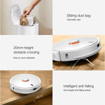 Lydsto R1 Smart Robot Vacuum Cleaner With Automatic Self Empty & Self Charging Vacuum Cleaner & Mop 2700Pa Strong Suction 6 Disposable Dust Bag- White