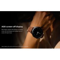 Mibro Watch Lite 2 Smart Watch 1.3-Inch Amoled Display Metal Body Bluetooth Call Intelligent Health Monitoring 60 Sport Modes 12 Days Battery Life 2Atm Waterproof Smart Watch - Black