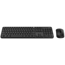 Miiiw Mwwc01 Wireless Silent Mouse & Keyboard Combo 104 Keys 2.4Ghz Wireless Usb Receiver Dual System One-Key Switching Windows/Mac Os, Plug And Play - Black
