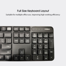 Miiiw Mwwc01 Wireless Silent Mouse & Keyboard Combo 104 Keys 2.4Ghz Wireless Usb Receiver Dual System One-Key Switching Windows/Mac Os, Plug And Play - Black