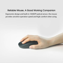 Miiiw Mwwc01 Wireless Silent Mouse & Keyboard Combo 104 Keys 2.4Ghz Wireless Usb Receiver Dual System One-Key Switching Windows/Mac Os, Plug And Play - Black