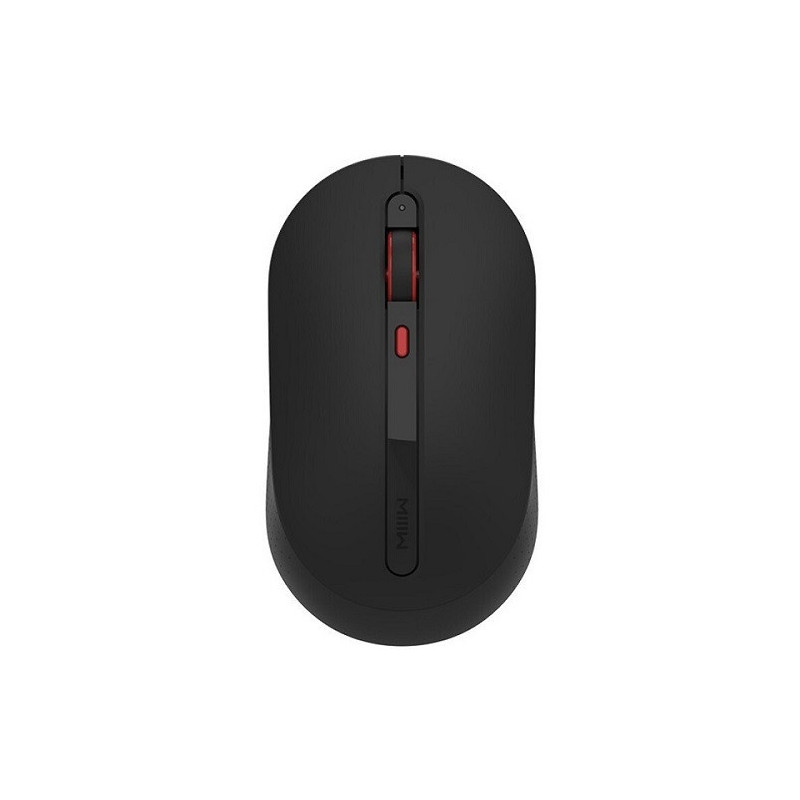 Miiiw Mwmm01 Silent Wireless Usb Mouse With Three Speed Adjustment 800/1200/1600 Dpi Sensor Plug & Play Multi-Function Led Indicator For Switching Speed, 2.4Ghz - Black