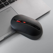 Miiiw Mwmm01 Silent Wireless Usb Mouse With Three Speed Adjustment 800/1200/1600 Dpi Sensor Plug & Play Multi-Function Led Indicator For Switching Speed, 2.4Ghz - Black