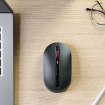 Miiiw Mwmm01 Silent Wireless Usb Mouse With Three Speed Adjustment 800/1200/1600 Dpi Sensor Plug & Play Multi-Function Led Indicator For Switching Speed, 2.4Ghz - Black