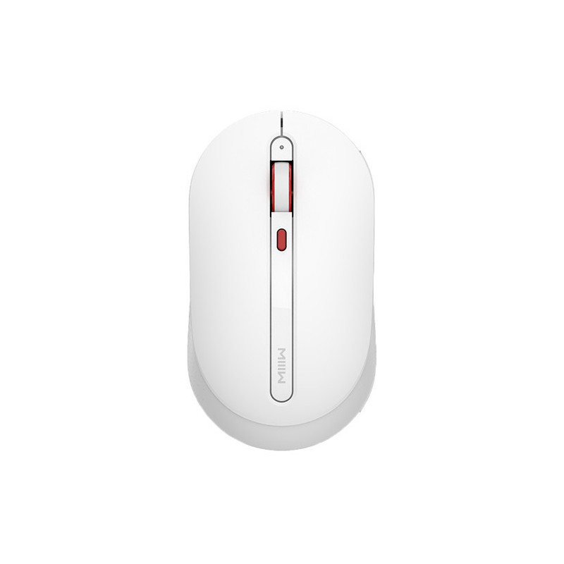 Miiiw Mwmm01 Silent Wireless Usb Mouse With Three Speed Adjustment 800/1200/1600 Dpi Sensor Plug & Play Multi-Function Led Indicator For Switching Speed, 2.4Ghz - White