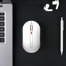 Miiiw Mwmm01 Silent Wireless Usb Mouse With Three Speed Adjustment 800/1200/1600 Dpi Sensor Plug & Play Multi-Function Led Indicator For Switching Speed, 2.4Ghz - White
