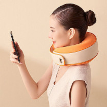 Pgg M1 Smart Cervical Spine Massager Device Multi-Function Neck Pillow Massager Mobile Phone Control 3000Mah Battery - Pink