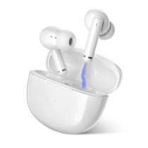 Qcy Ht03 True Wireless In-Ear Earbuds With 4 Microphones Hybrid Active Noise Cancelling 10Mm Dynamic Driver Deep Bass Sound Bluetooth V5.1 - White