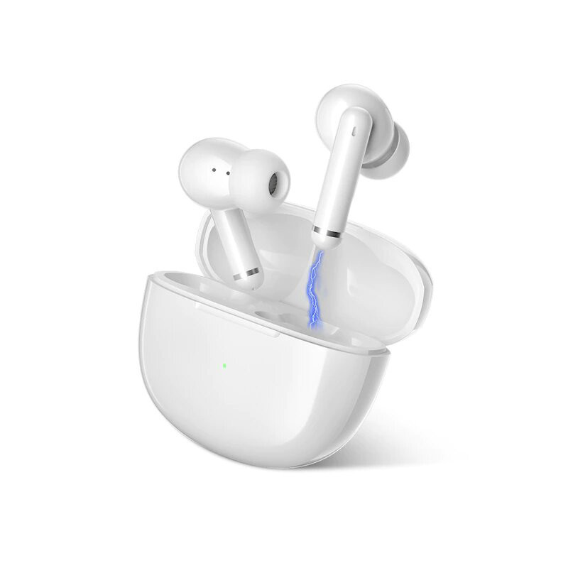 Qcy Ht03 True Wireless In-Ear Earbuds With 4 Microphones Hybrid Active Noise Cancelling 10Mm Dynamic Driver Deep Bass Sound Bluetooth V5.1 - White