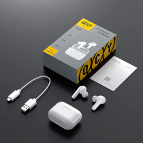 Qcy T11 Touch Control Low Latency True Wireless Earbuds With 4 Microphone Noise Cancelling Bluetooth V5.0 Hifi Superior Sound Mono/Stereo In-Ear Headphone - White