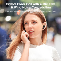 Qcy T13 Anc Earbuds Featuring Active Noise Cancellation Adjustable Anc Levels Transparency Mode, And Eq Settings Bluetooth 5.3 Ipx5 Waterproof - White