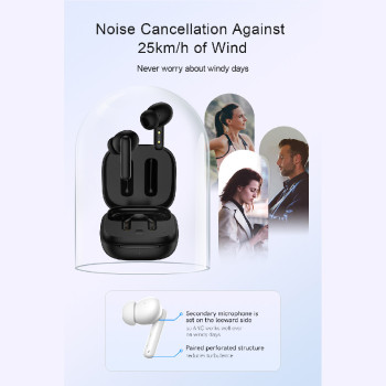 Qcy T13 Anc Earbuds Featuring Active Noise Cancellation Adjustable Anc Levels Transparency Mode, And Eq Settings Bluetooth 5.3 Ipx5 Waterproof - White