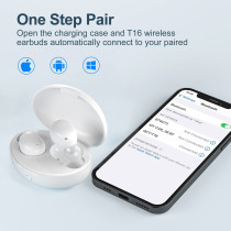 Qcy T16 True Wireless Earbuds With 4 Microphone & Cvc8.0 Noise Cancelling In-Ear Headphone Touch Control Ultra-Low Latency Type-C Fast Charge - White