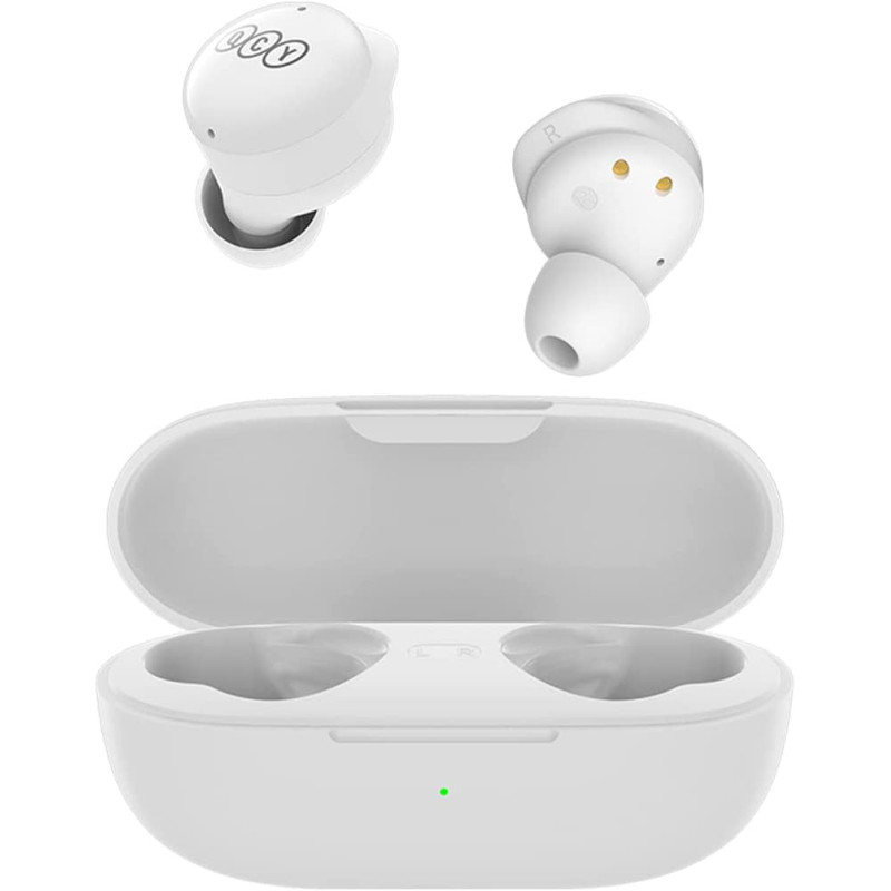 Qcy T17 True Wireless Earbuds With Active Noise Cancelling Microphone Hifi Touch Control Low Latency Stereo In-Ear Headphone 26Hrs Long Battery Life Bluetooth 5.1 - White