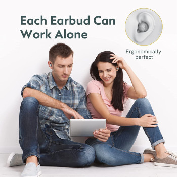 Qcy T17S Hifi Stereo Touch Control Low Latency True Wireless In-Ear Earbuds With Quad Microphone Noise Cancelling Ios/Android - Light Grey