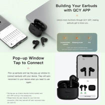 Qcy T19 True Wireless Smart Earbuds With Quad Microphone & Enc Stereo Hd Calling Hifi Bluetooth 5.1 Touch Control Low Latency 30Hrs Battery - Black