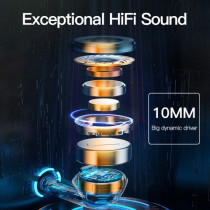 Qcy T19 True Wireless Smart Earbuds With Quad Microphone & Enc Stereo Hd Calling Hifi Bluetooth 5.1 Touch Control Low Latency 30Hrs Battery - Black