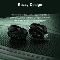 Qcy T19 True Wireless Smart Earbuds With Quad Microphone & Enc Stereo Hd Calling Hifi Bluetooth 5.1 Touch Control Low Latency 30Hrs Battery - Black