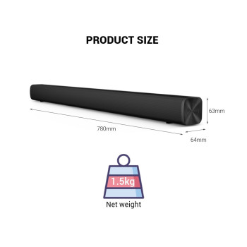 Xiaomi Redmi Tv Soundbar Bluetooth Speaker Deep Bass 30W Speaker Wired & Wireless Bluetooth 5.0 / Spdif / Aux - Black