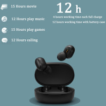 Xiaomi Redmi Airdots 2 True Wireless Earbuds Touch Control Bluetooth Earphone Clear Calls Mic Wireless Earbuds Voice Control Support Ipx4 Water Resistance 12 Hours Battery Life - Black