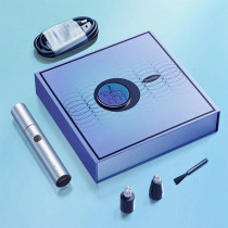 Showsee C3-B Electric Nose Hair Trimmer & Eyebrow Trimmer Dual Use For Male & Female 1000Mah Rechargeable Battery - Blue