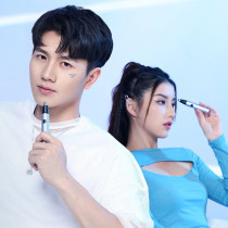 Showsee C3-B Electric Nose Hair Trimmer & Eyebrow Trimmer Dual Use For Male & Female 1000Mah Rechargeable Battery - Blue
