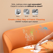 Uwant B100 Multiple Spot Cleaner Fabric Vacuum Cleaner Deep Cleaning Stain Remover Machine Strong Suction 1.8L Water Tank 500W - White