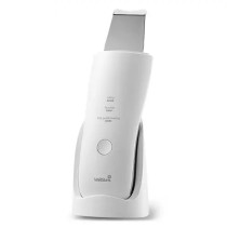 Wellskin Wx-Cj101 Ultrasonic Facial Scrubber Skin Cleaner Face Cleaning Beauty Skin Care Machine Remove Blackheads Deep Face Cleaning 25Khz - White