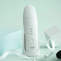 Wellskin Wx-Cj101 Ultrasonic Facial Scrubber Skin Cleaner Face Cleaning Beauty Skin Care Machine Remove Blackheads Deep Face Cleaning 25Khz - White