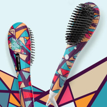 Wellskin Wx-Zf105 3In1 Electric Multi-Function Hair Straightening Comb Anti-Scalding Brush Quick Heat Curler Styling Tool Temp Control-Multi Color