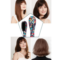 Wellskin Wx-Zf105 3In1 Electric Multi-Function Hair Straightening Comb Anti-Scalding Brush Quick Heat Curler Styling Tool Temp Control-Multi Color
