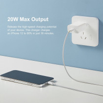 Xiaomi Mi 20W Charger Fast Charging Power Adapter With Usb Type-C Port Eu Plug - White