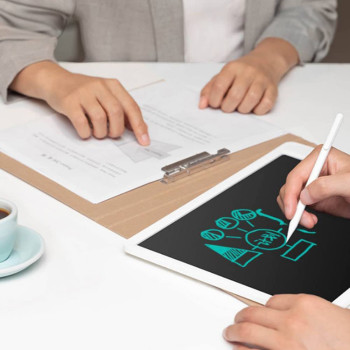 Xiaomi Mi Lcd Writing Tablet 13.5-Inch Screen Size With Magnetic Stylus Pen Ultra Clear Handwriting Pressure Sensitive Writing Lightweight & Slim Drawing Board - White