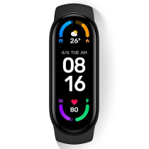 Xiaomi Mi Smart Band 6 Sport Watch 1.56Inch Amoled Hd Screen 24H Heart Rate/Stress/Sleep Monitoring Spo2 & Female Health Tacking 5Atm Waterproof - Black