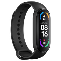 Xiaomi Mi Smart Band 6 Sport Watch 1.56Inch Amoled Hd Screen 24H Heart Rate/Stress/Sleep Monitoring Spo2 & Female Health Tacking 5Atm Waterproof - Black