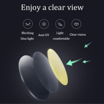 Xiaomi Hmj01Ts Protective Computer Eye Glasses Anti Blue Ray 40% Blue Light Blocking Rate Gold-Plastic Hybrid Frame Tr90 Stainless Steel Pc Lens-Black