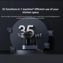 Xiaomi Mcc01M Smart Cooking Robot 8-Inch Hd Touch Screen With Built-In 200+ Recipe Electric Cooker 1700W - Black