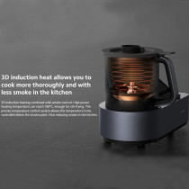 Xiaomi Mcc01M Smart Cooking Robot 8-Inch Hd Touch Screen With Built-In 200+ Recipe Electric Cooker 1700W - Black