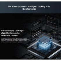 Xiaomi Mcc01M Smart Cooking Robot 8-Inch Hd Touch Screen With Built-In 200+ Recipe Electric Cooker 1700W - Black