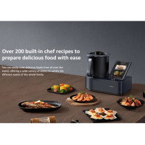 Xiaomi Mcc01M Smart Cooking Robot 8-Inch Hd Touch Screen With Built-In 200+ Recipe Electric Cooker 1700W - Black