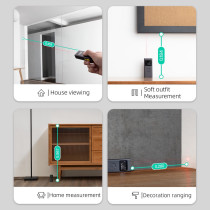 Xiaomi Mijia Smart Laser Rangefinder 3Mm High Precision Smart Measurement Tool Real Time Measuring Device - Black